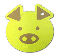 Plastikkarte Sonderform Schweinekopf